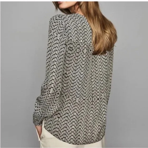 REISS Printed Blouse - Size US2 - Picture 2 of 7